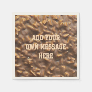 Serviette En Papier Chocolat sur mesure Chunky au Chocolat texte perso