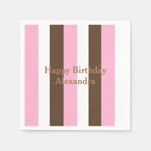 Serviette En Papier Chocolat Vanille Rose (Devant)