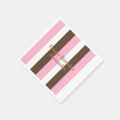 Serviette En Papier Chocolat Vanille Rose (Coin)