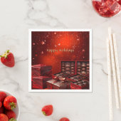 Serviette En Papier Chocolate Candy Holiday Napkin (En situation)