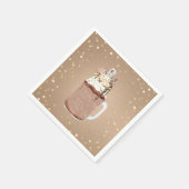 Serviette En Papier Chocolate Mason Jar Milkshake Christmas Party (Coin)