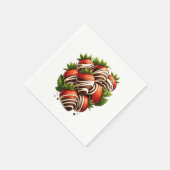 Serviette En Papier Chocolats Fraises Dessert aux Fraises Fête (Coin)