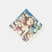 Serviette En Papier Choeur d'anime (Coin)