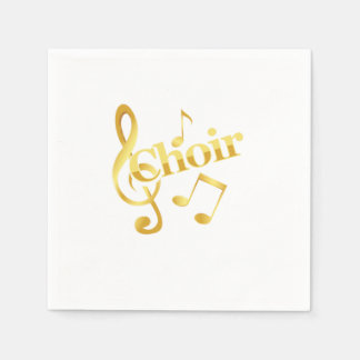 Serviette En Papier Choir Music Notes Clef Chorus Choral Music Cadeau
