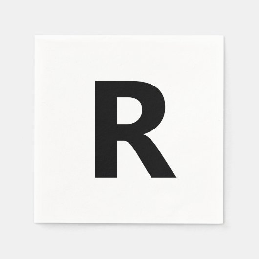 Serviette En Papier Choisir une lettre | Police : Ouvrir Sans Condensé (Devant)