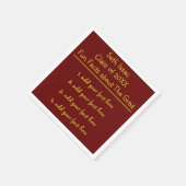 Serviette En Papier Choisir vos couleurs scolaires Diplôme Fun Facts (Coin)