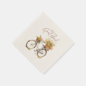 Serviette En Papier Choisissez d'être reconnaissant - Vélo et automne  (Coin)