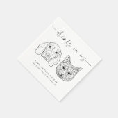 Serviette En Papier CHOISISSEZ VOS ANIMAUX Mariages Chat + Boissons de (Coin)