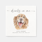 Serviette En Papier CHOISISSEZ VOTRE CHIEN Mariage de chien personnali (Devant)