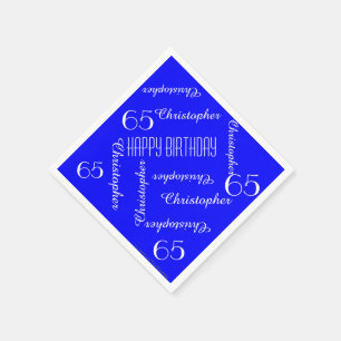 Serviette En Papier CHOISISSEZ VOTRE COULEUR 65e Anniversaire Fête R