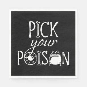 Serviette En Papier Choisissez Votre Poison, Thème Sorcière Halloween
