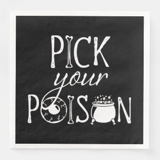 Serviette En Papier Choisissez Votre Poison, Thème Sorcière Halloween 