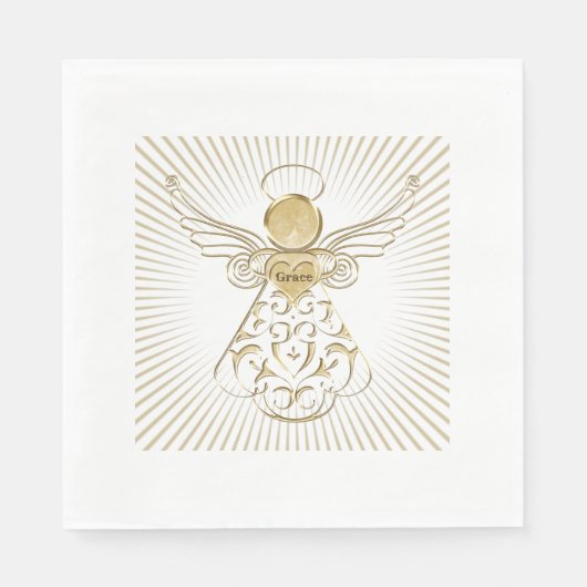 Serviette En Papier Choix de couleurs : Ange de Noël de Grace Sunbeams (Devant)