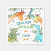 Serviette En Papier CHOMP personnalisé ! CHOMP ! Dinosaur Napkin (Devant)