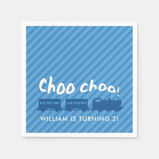 Serviette En Papier Choo choo forme la fête d'anniversaire des enfants (Devant)