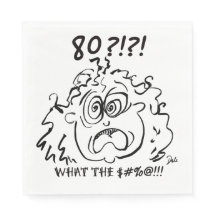 Choqué 80e anniversaire Napkin