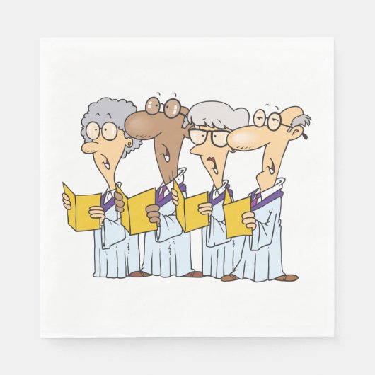 Serviette En Papier Chorale de l'église chante serviettes (Devant)