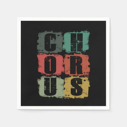 Serviette En Papier Chorus Membre Chorale Chorale Musique Chorale Chan (Devant)