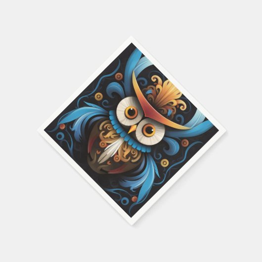 Serviette En Papier Chouette (Coin)