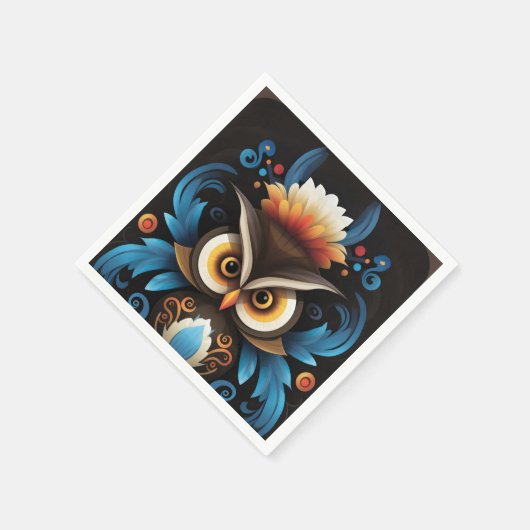 Serviette En Papier Chouette (Coin)