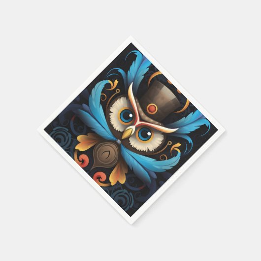 Serviette En Papier Chouette (Coin)
