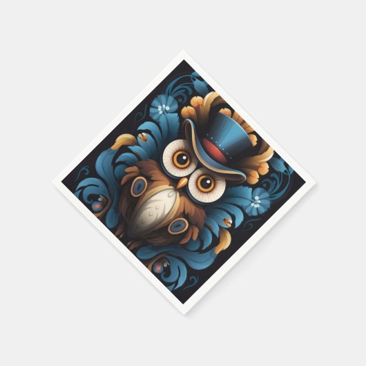 Serviette En Papier Chouette (Coin)