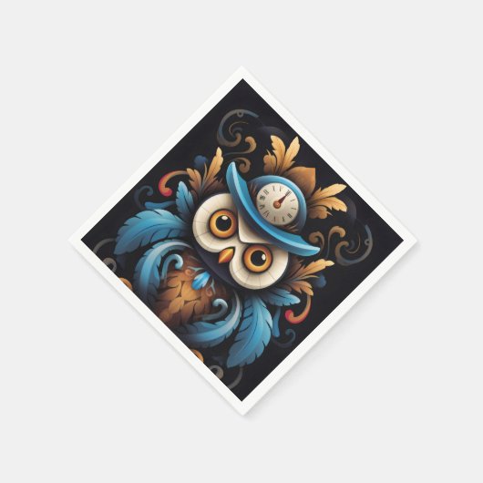 Serviette En Papier Chouette (Coin)