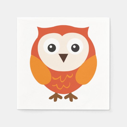 Serviette En Papier Chouette (Devant)