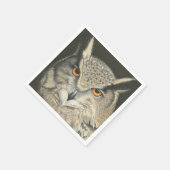Serviette En Papier Chouette à grande corne (Coin)
