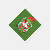 Serviette En Papier Chouette amusante Noël mignonne Enfants (Coin)