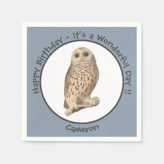 Serviette En Papier Chouette barrée - Anniversaire ou autre événement