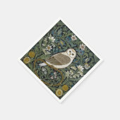 Serviette En Papier Chouette blanche style Art nouveau (Coin)