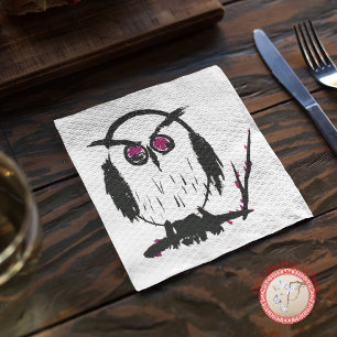 Serviette En Papier Chouette chinoise - Napkin