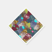 Serviette En Papier Chouette dans la couronne (Coin)