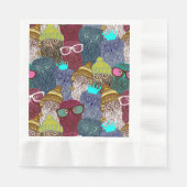 Serviette En Papier Chouette dans la couronne (Devant)