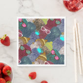 Serviette En Papier Chouette dans la couronne (En situation)