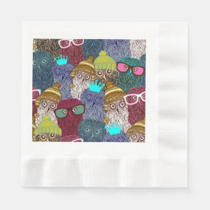 Serviette En Papier Chouette dans la couronne