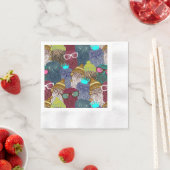 Serviette En Papier Chouette dans la couronne (En situation)