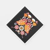 Serviette En Papier Chouette d'art populaire (Coin)