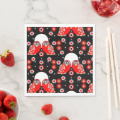 Serviette En Papier Chouette d'art populaire (En situation)