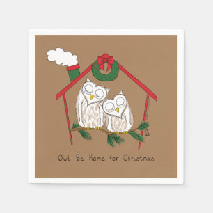 Serviette En Papier Chouette de Noël Be Accueil mignonne