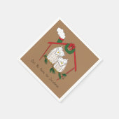 Serviette En Papier Chouette de Noël Be Accueil mignonne (Coin)