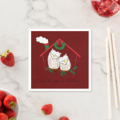 Serviette En Papier Chouette de Noël Be Accueil mignonne (En situation)