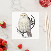 Serviette En Papier Chouette des neiges (En situation)