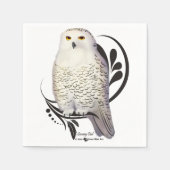 Serviette En Papier Chouette des neiges (Devant)