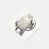 Serviette En Papier Chouette des neiges (Coin)