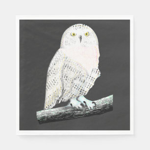 Serviette En Papier Chouette des neiges
