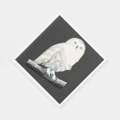 Serviette En Papier Chouette des neiges (Coin)