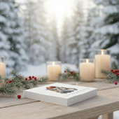 Serviette En Papier Chouette d'hiver enchantée, personnalisée