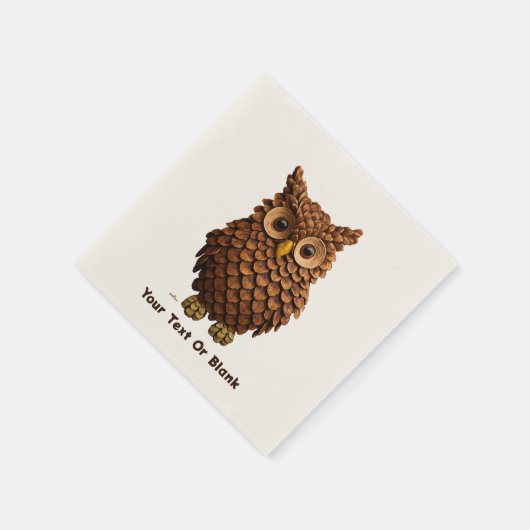 Serviette En Papier Chouette du cône de pin (Coin)